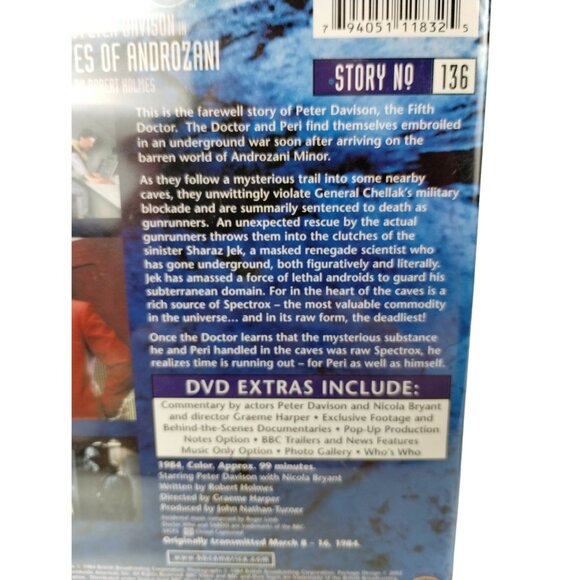 Doctor Who The Caves of Androzani Story 136 Peter Davidson Fifth Doctor Sealed - Picture 4 of 4